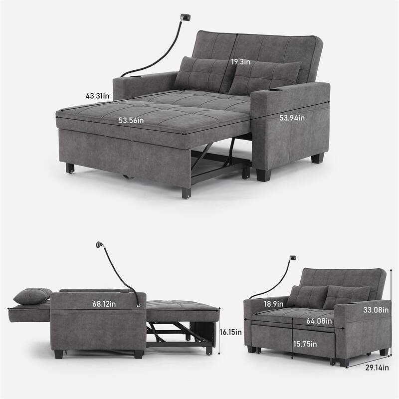 Chair Bed Convertible Chair 3-in-1 Pull Out Sleeper Chair Beds