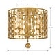 preview thumbnail 3 of 9, Crystorama Lighting Group Layla 3 Light 15" Wide Flush Mount Drum