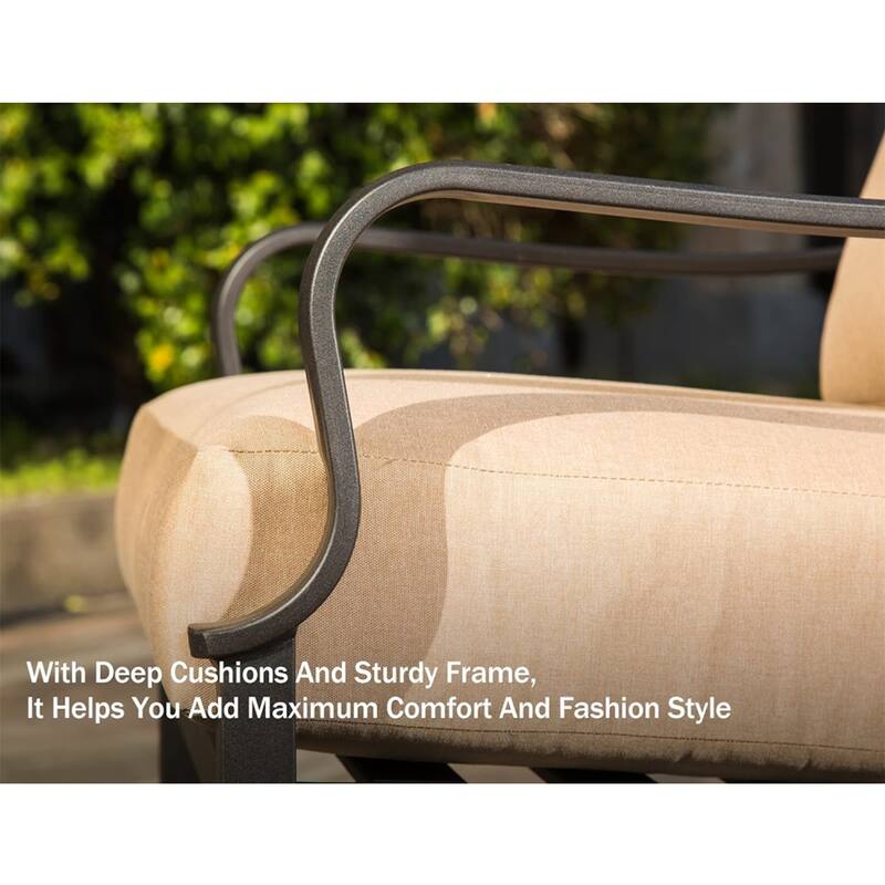 Outdoor 4 pcs Patio Conversation Set