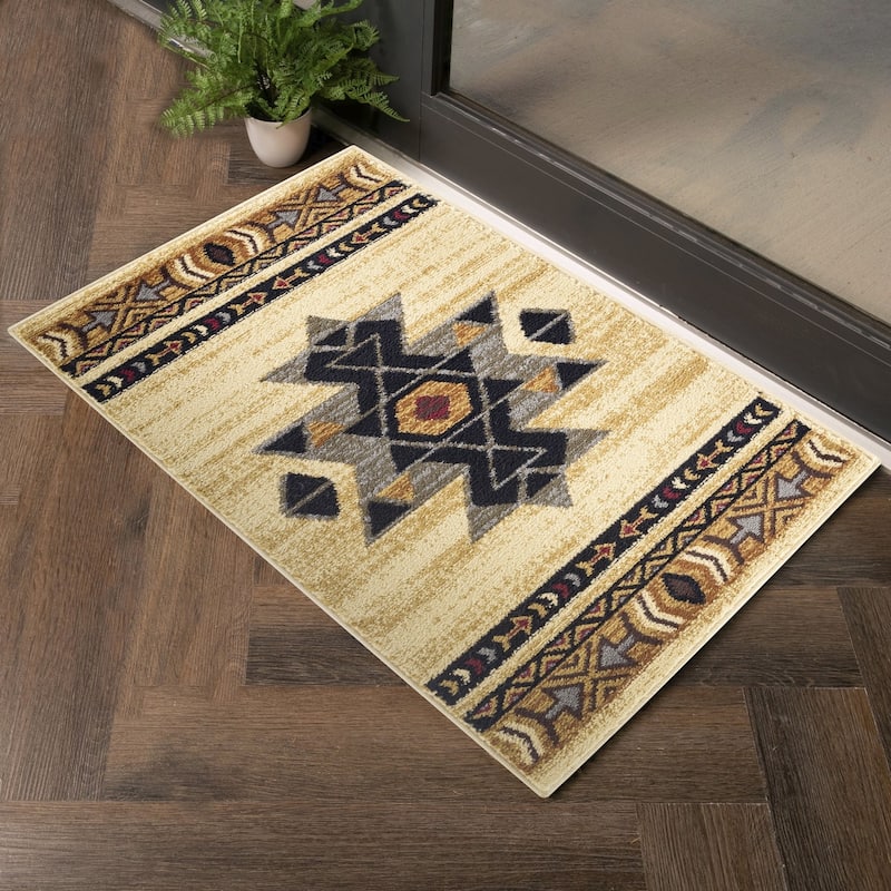 Tribes GC_YLS4006 Cream Southwest Area Rug
