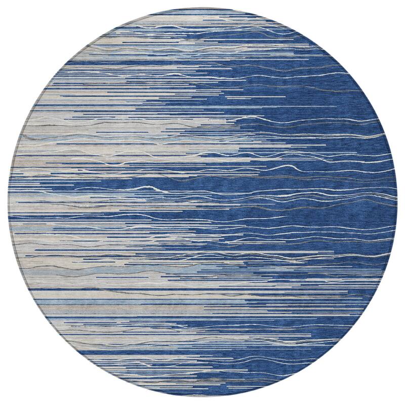 HomeRoots Striped Transitional Rectangle Outdoor Rug