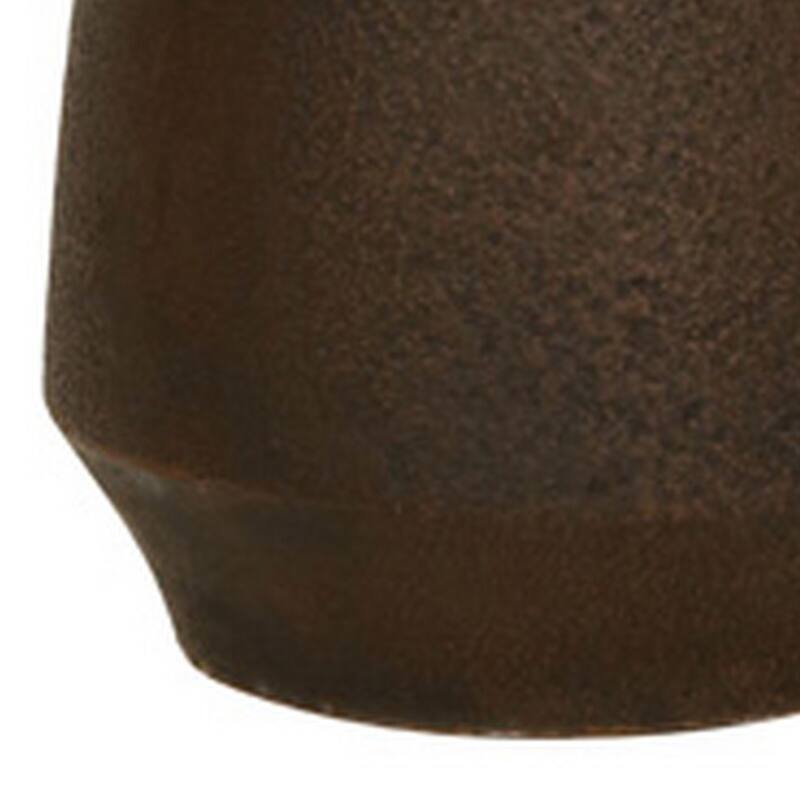 Adea Flower Vase, Antiqued Amphora Shape, Thin Neck Style, Brown Terracotta