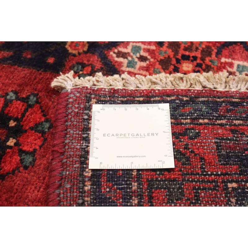 ECARPETGALLERY Hand-knotted Andelz Red Wool Rug - 3'8 x 10'2