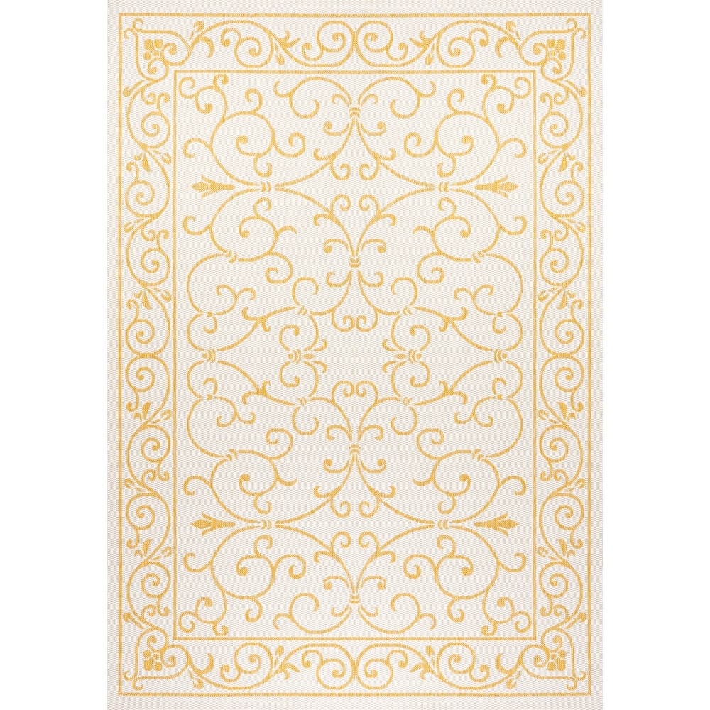 JONATHAN Y Filigree Textured Weave Indoor/Outdoor Area Rug