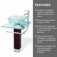 preview thumbnail 6 of 14, Bohemia Glass Pedestal Sink 23.6 Inch with Chrome Faucet and Towel Bar Renovators Supply