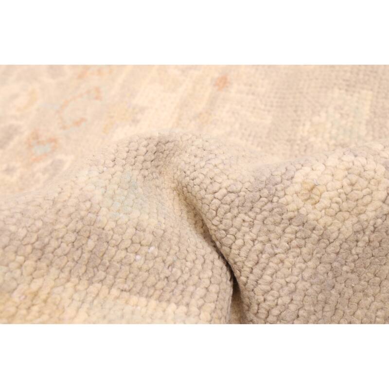 ECARPETGALLERY Hand-knotted Modern Oushak Grey Wool Rug - 8'9 x 11'11