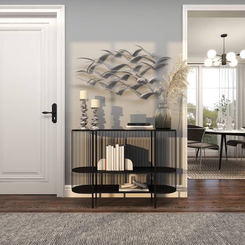 Metal Sleek Flying Imitative Bird Home Wall Decor