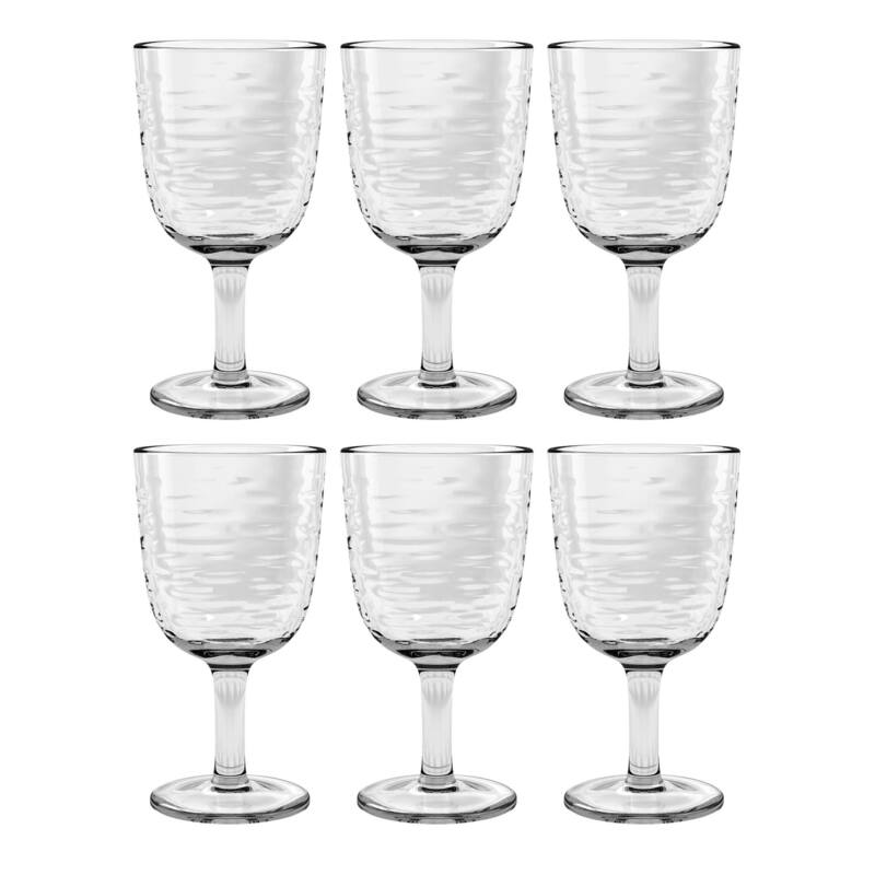 Abode Homewares by TarHong Tritan ™ Foundry Goblet, Clear, 13.5 oz. Set of 6 - 6 Piece