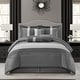 preview thumbnail 18 of 33, Nanshing Ester Red and Black 7-Piece Comforter Set California King - Grey