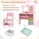 preview thumbnail 10 of 20, Costway Kids Vanity with Lights with 5 Drawers & 2 Compartments, - See Details