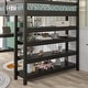 preview thumbnail 4 of 6, Espresso Full Pine Loft Bed with Desk and Shelves
