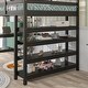preview thumbnail 12 of 20, Full Size Loft Bed with Built-In Desk, Ladder, and Storage Shelves