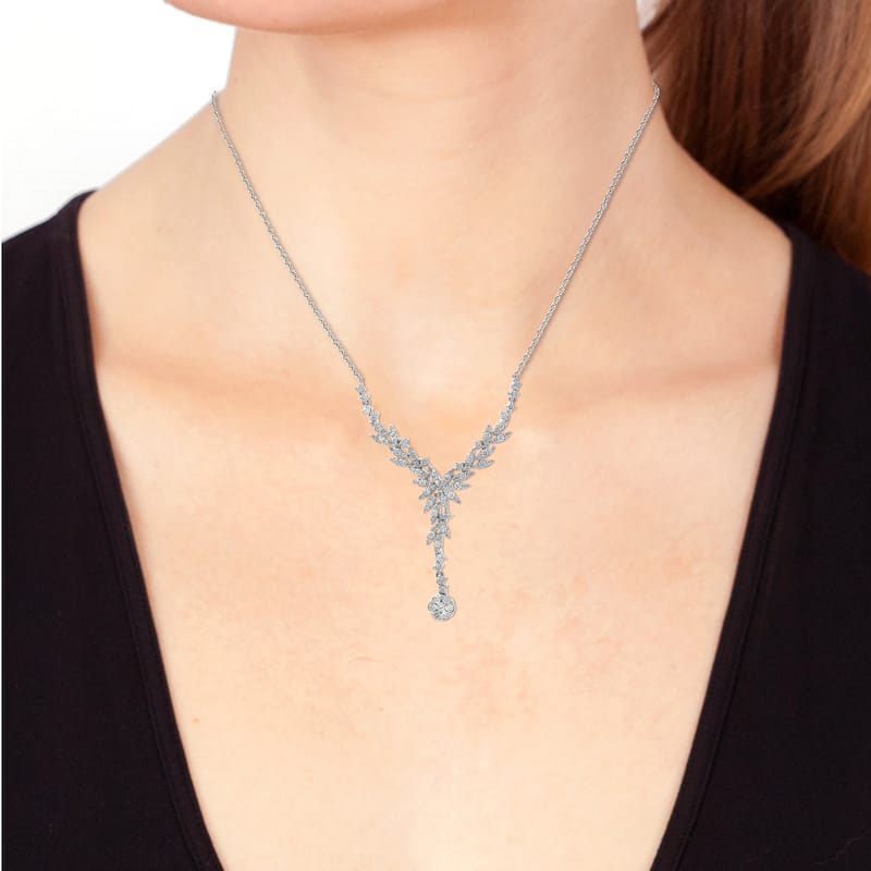 Effy Women's 14K White Gold Diamond Necklace
