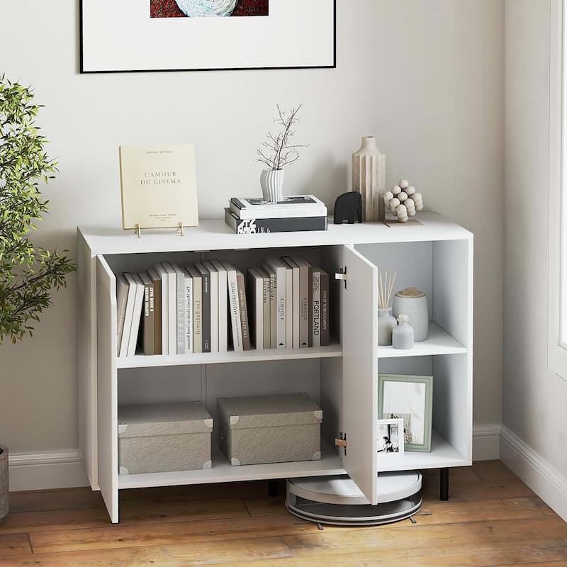Buffet Cabinet Wooden Sideboard Anti-Toppling Device Modern Furniture