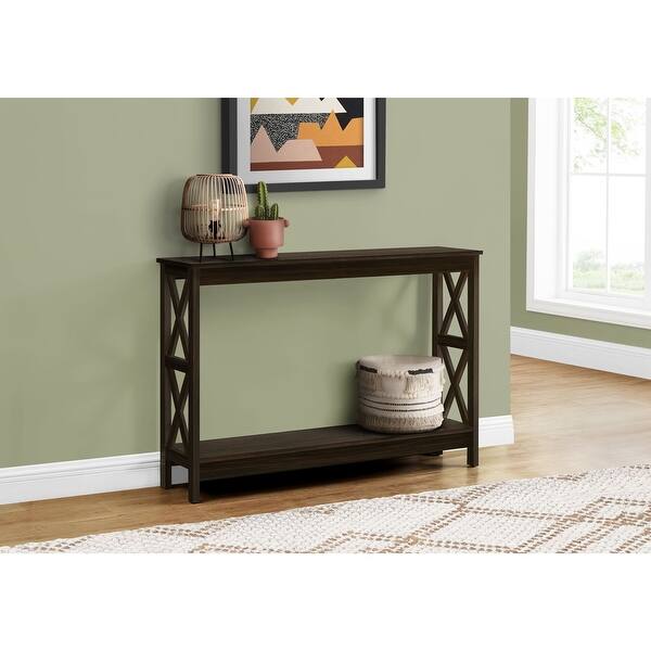 48 Espresso Brown Contemporary Rectangular Hall Console Table With Storage On Sale Overstock 31765571