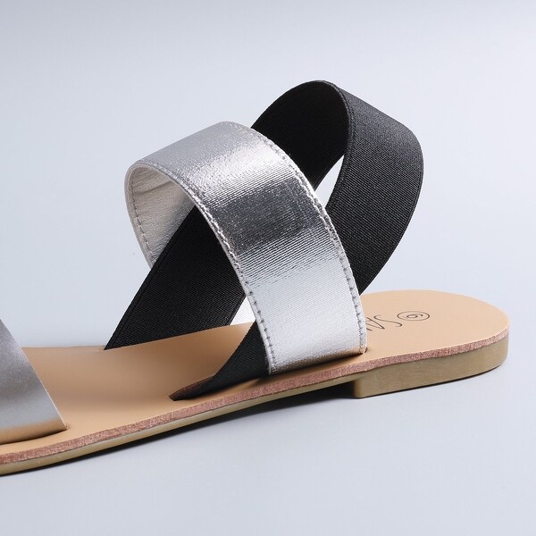 sandalup elastic flat sandals