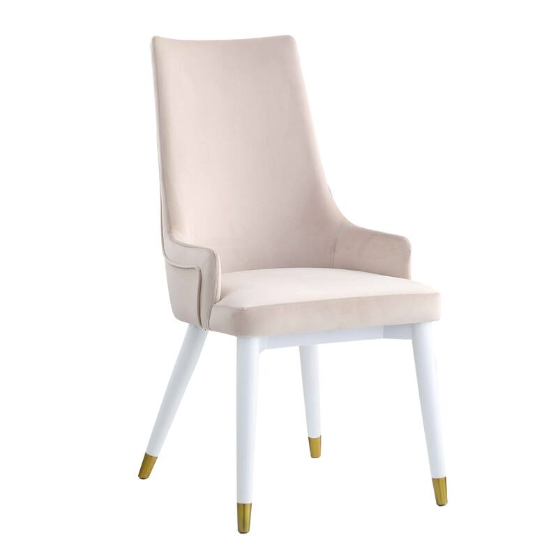 Somette Modern Judith Side Chair with Brushed Gold, Set of 2 - Set of 2