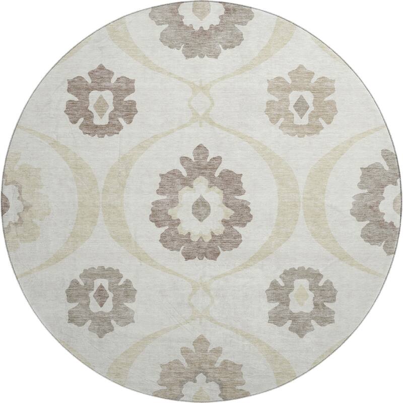 Premium Washable Super Soft Floral Scallops Mayfield Rug