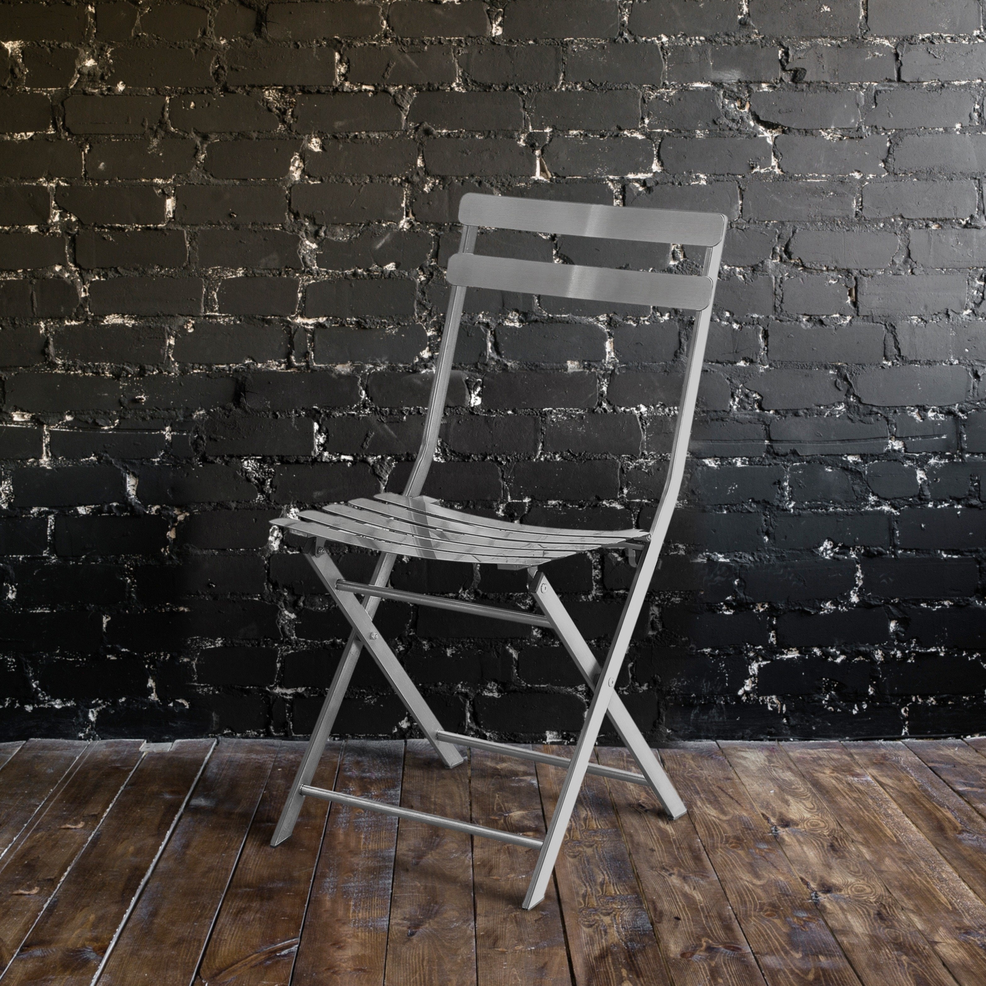 Furniture of America Gath Contemporary Silver Metal Side Chairs (Set of 2)
