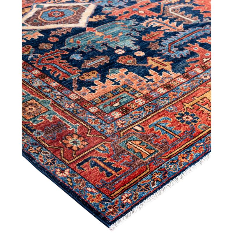 Serapi One-of-a-Kind Hand-Knotted Area Rug - Blue - 8' 0" x 9' 10"