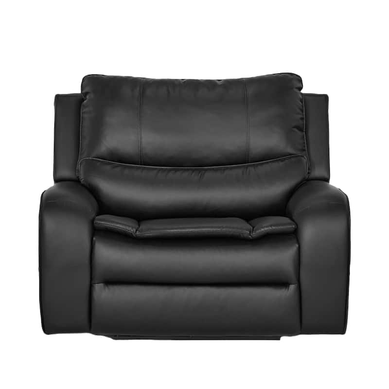 48.5" W Faux Leather Dual-Power Oversized Width Seat Recliner with USB & USB-C Charging, Ajustable Headrest