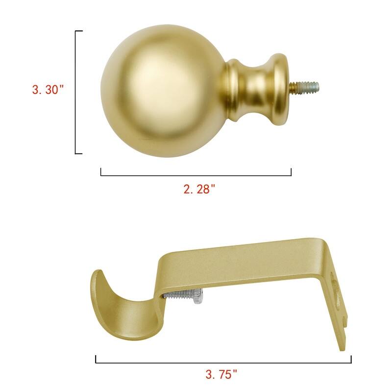 UTOPIA ALLEY 3/4 Inch Curtain Rod - Curtain Rods For Windows, Adjustable Drapery Rod