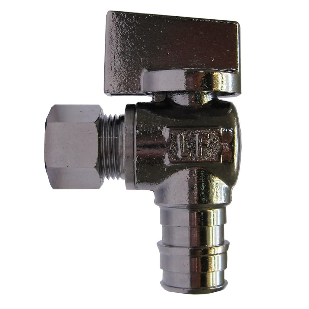 PROFLO 1/2" PEX x 3/8" OD Angle Stop Quarter 1/4" Turn QT