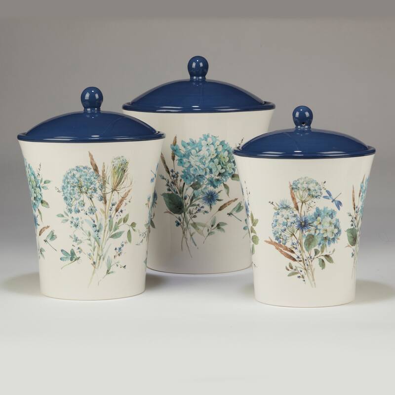 Certified International Bohemian Blue 3-piece Canister Set