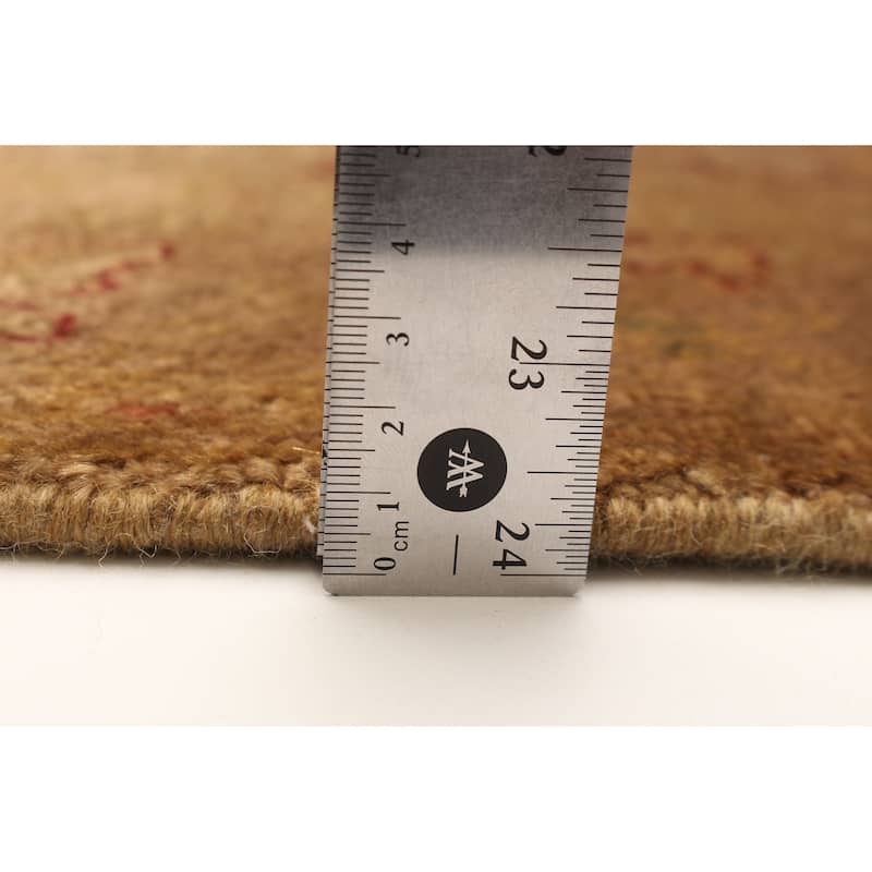 ECARPETGALLERY Hand-knotted Vibrance Brown Wool Rug - 4'0 x 6'0