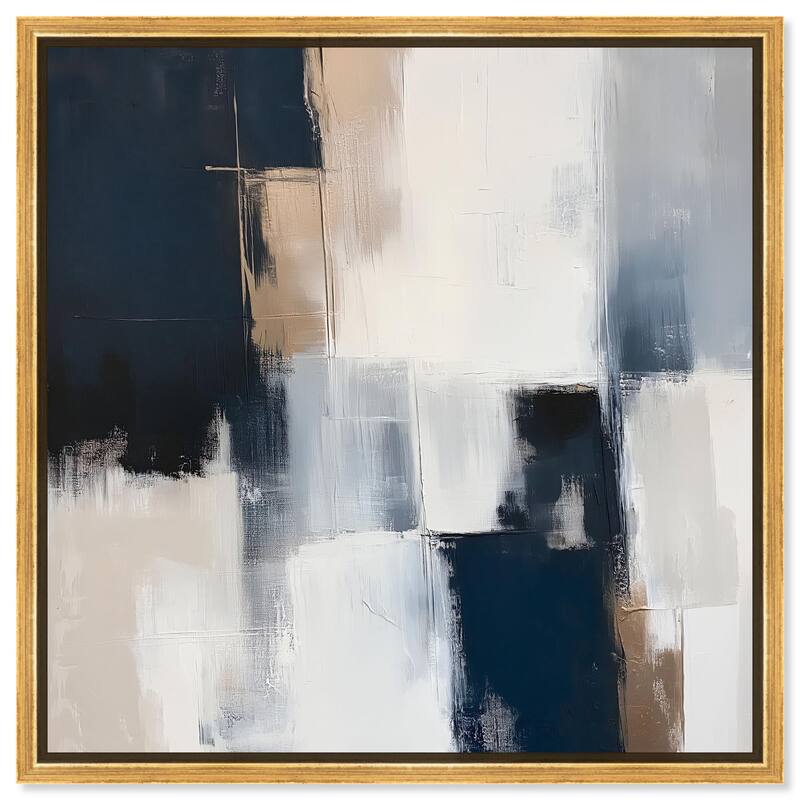 Blue Mood Depth II Canvas by Art Remedy - Gold - 12" x 12"