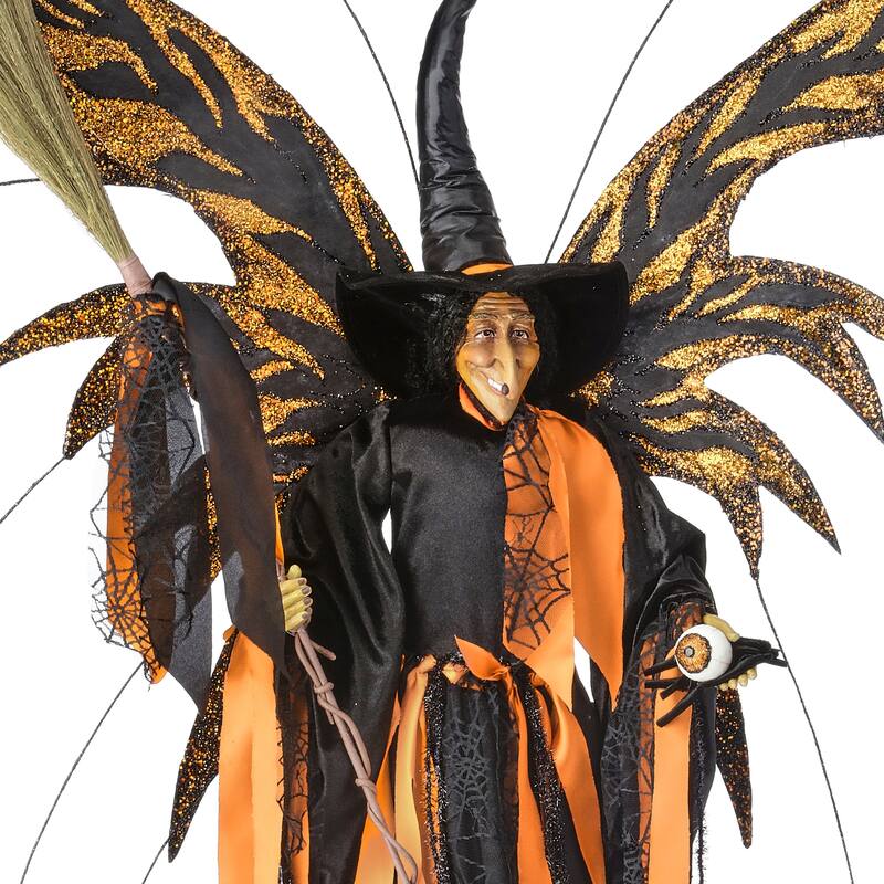 56" Resin With Fabric Haunted Witch