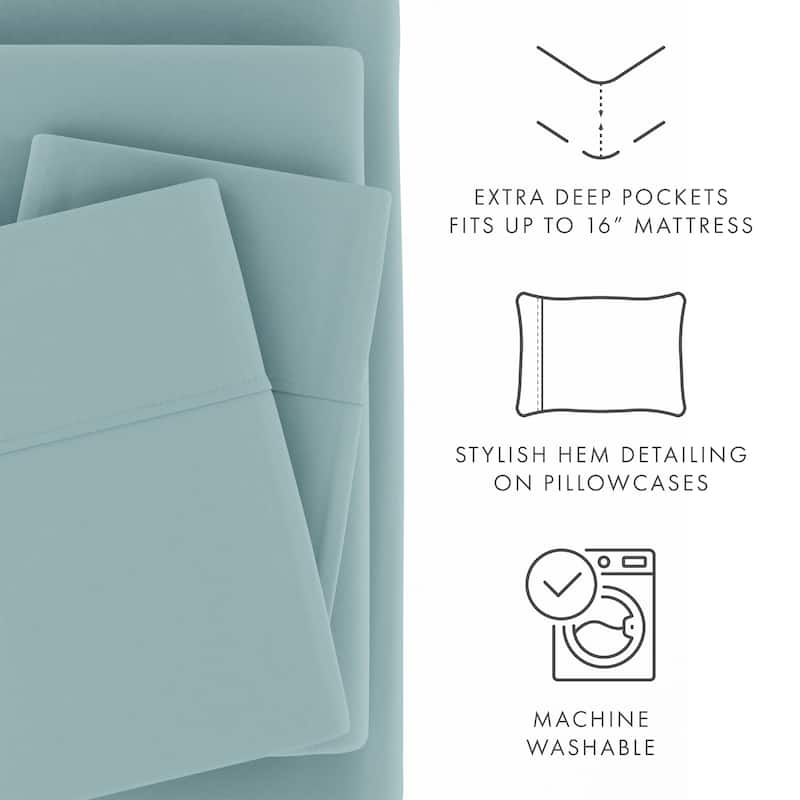 Becky Cameron Ultra-Soft Deep Pocket 4 Piece Bed Sheet Set