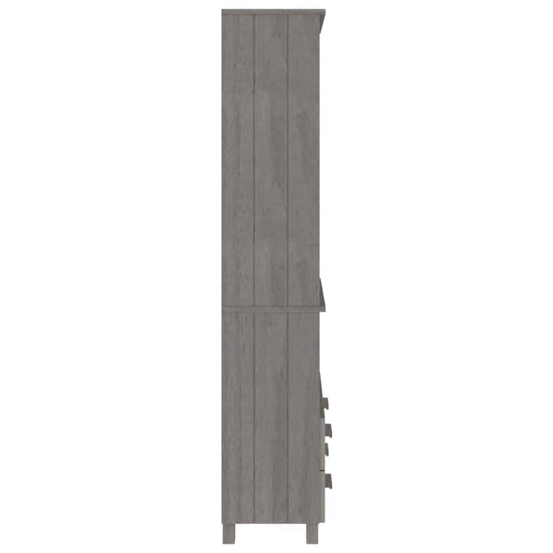 vidaXL Drawer Cabinet Bookshelf with Storage Shelves HAMAR Solid Wood Pine - 33.5" x 13.8" x 70.9"