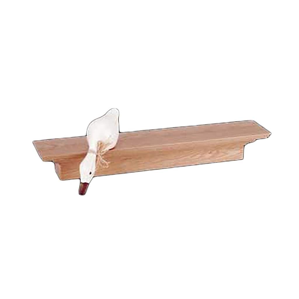 Renovators Supply Bathroom Shelves 30" Wide Wall Mounted Natural Oak Unfinished Mantle Bathroom Shelf