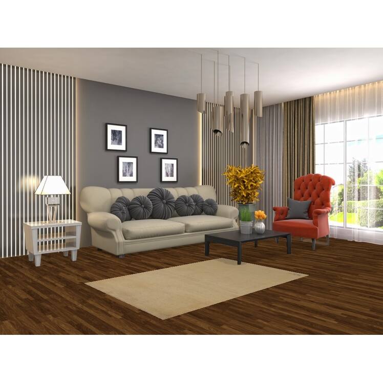 Solid Gabbeh Oriental Foyer Rug Handmade Wool Carpet - 3'3"x 4'11"