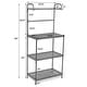 Bakers Rack, 4-Tier Microwave Oven Stand, Kitchen Storage Rack with ...
