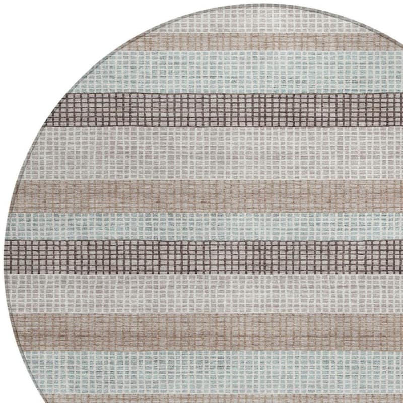HomeRoots Striped Transitional Rectangle Outdoor Rug