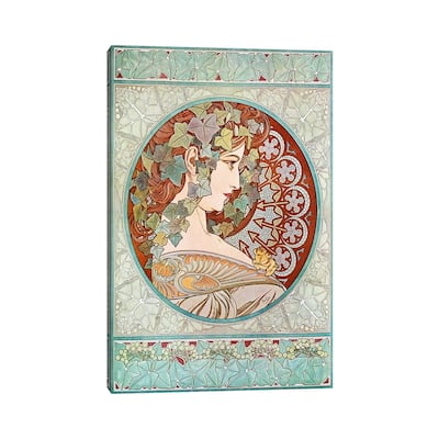 iCanvas "Ivy II, 1901" by Alphonse Mucha Canvas Print
