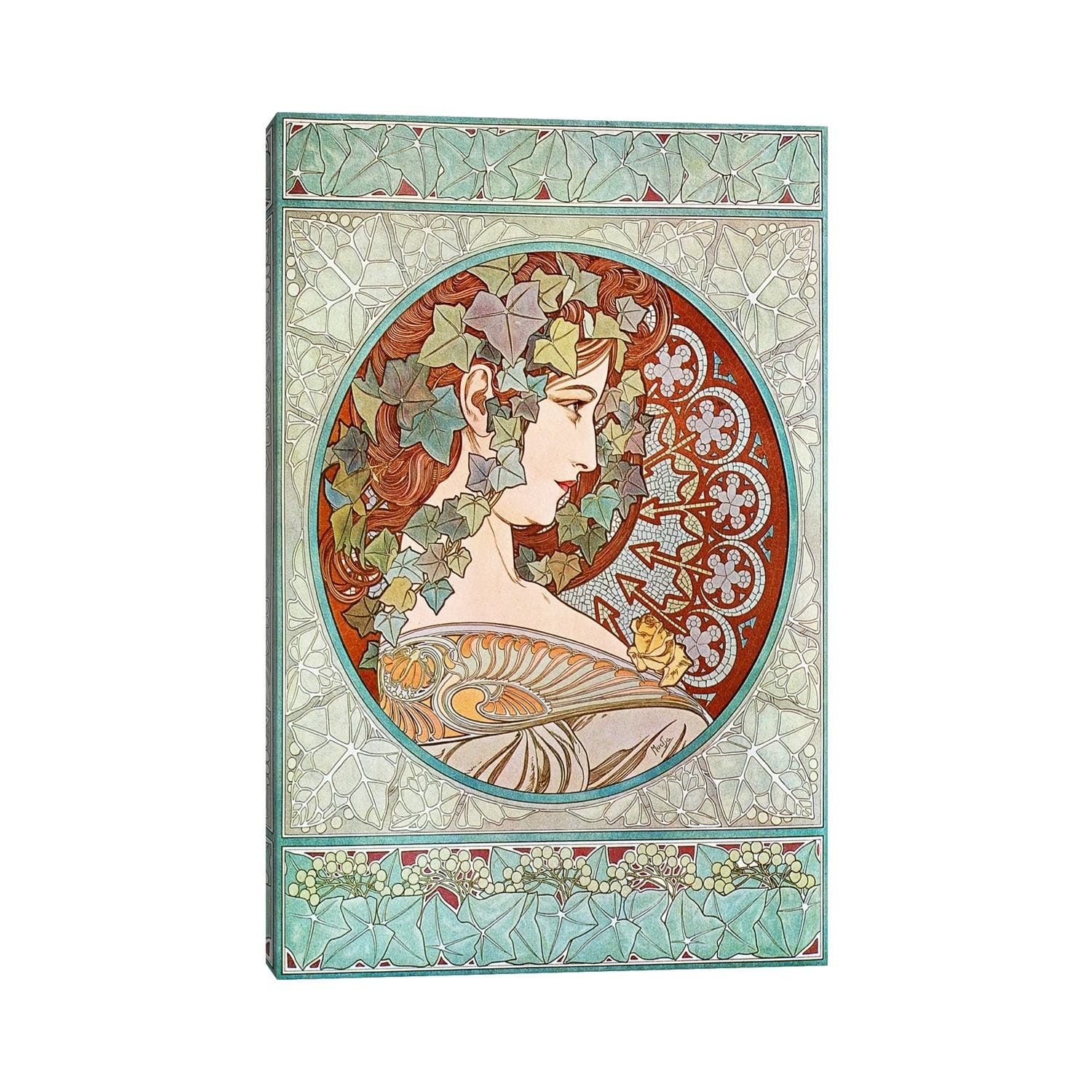 iCanvas "Ivy II, 1901" by Alphonse Mucha Canvas Print
