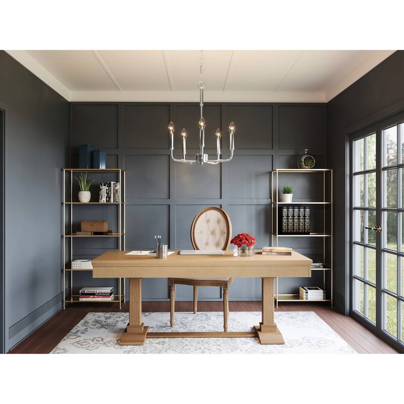 Quoizel Abner Steel 5-light Chandelier
