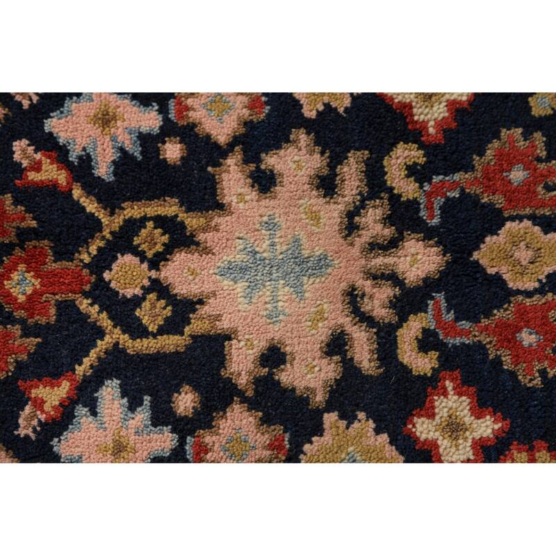 Navy Blue Oushak Indian Foyer Rug Handmade Wool Carpet - 3'0"x 5'3"