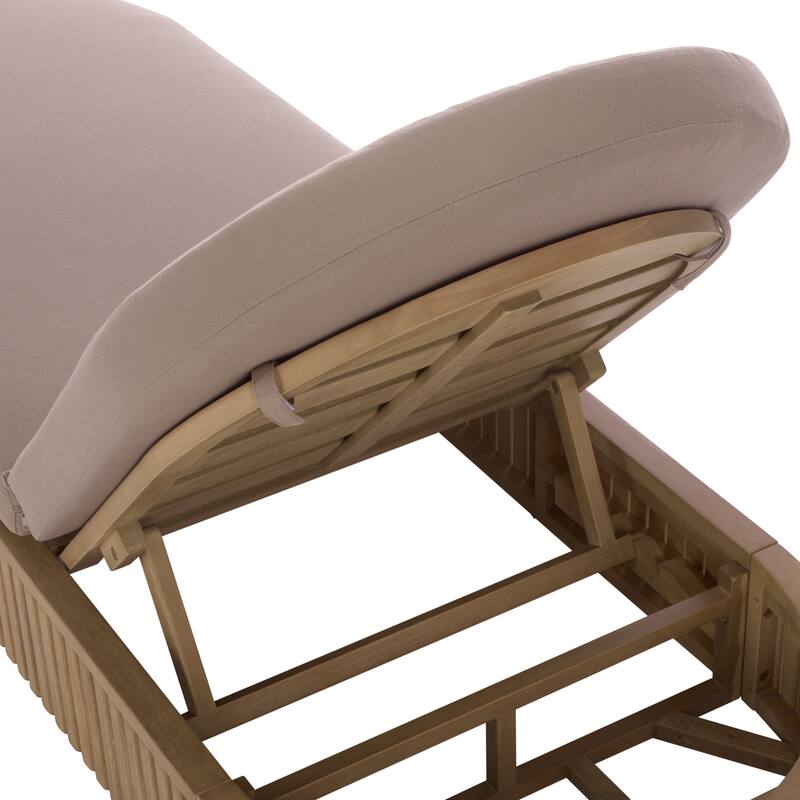 SAFAVIEH Couture Arielle Eucalyptus Wood Sun Lounger - 28"W x 82"D x 13"H