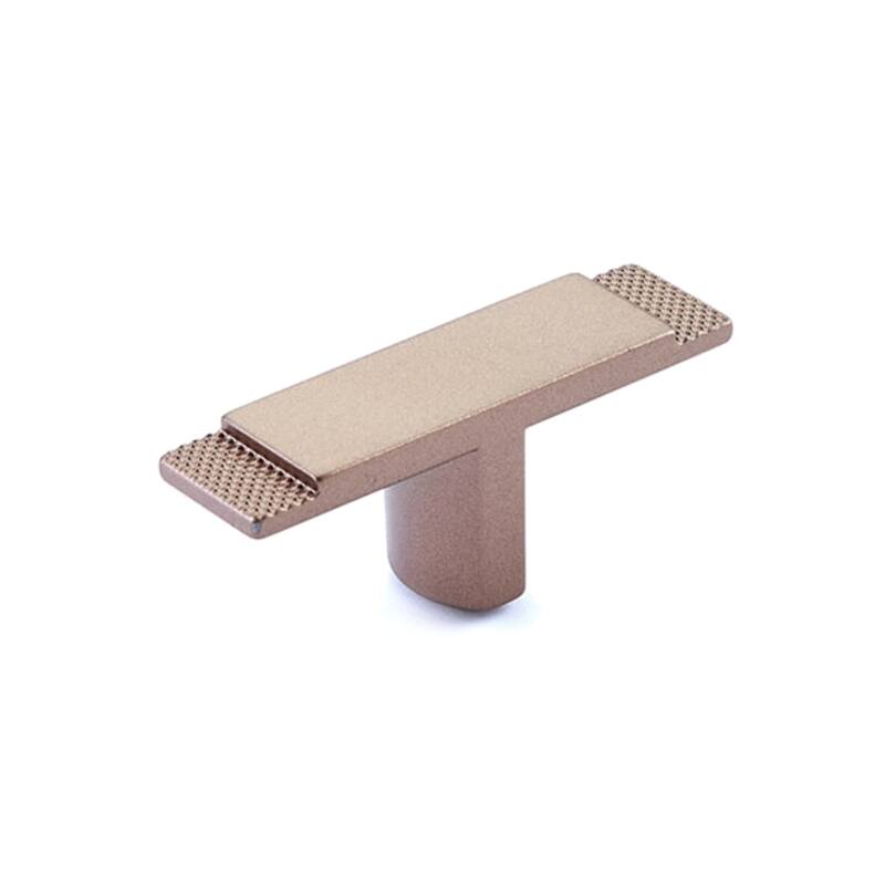 Schaub and Company Quadrato 2-3/8" Wide "T" Knob with Diamond Knurled - Satin Bronze