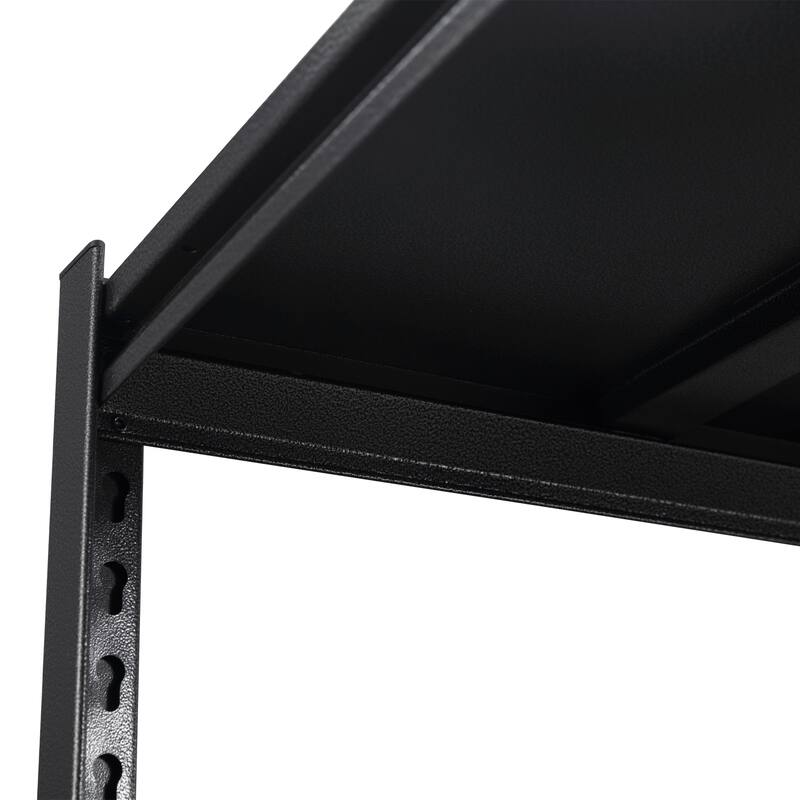72'' 5-Tier Black Metal Shelves Pantry Organizer Storage
