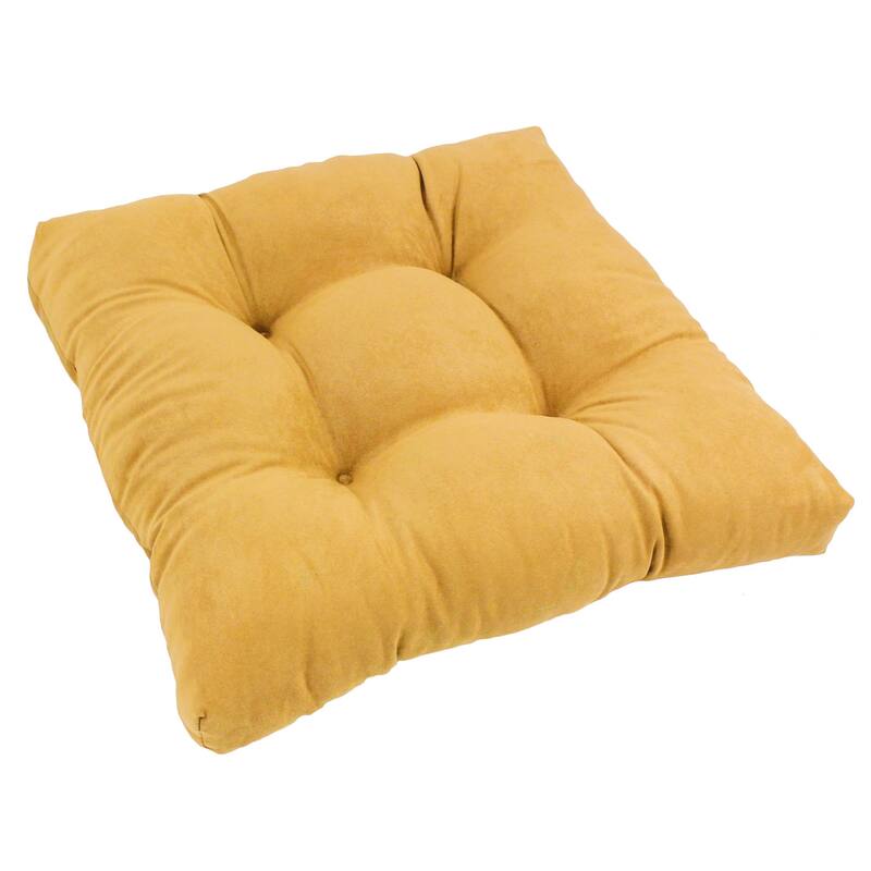 19-inch Square Microsuede Chair Cushion (Set of 1, 2, or 4) - 19 x 19 - Single - Lemon