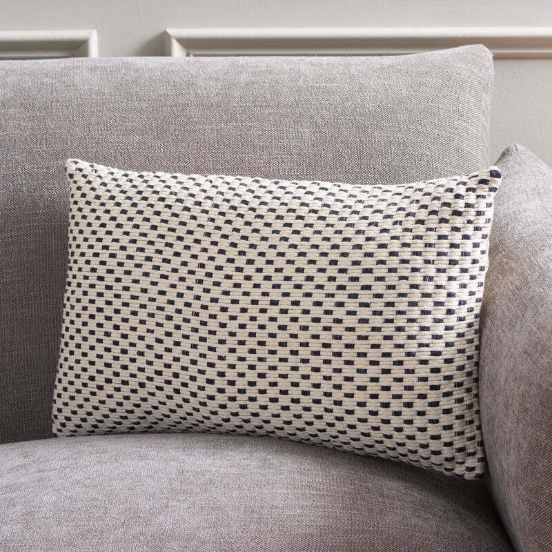 SAFAVIEH Home Millie 12 x 20-inch Lumbar Pillow - Cream/Black