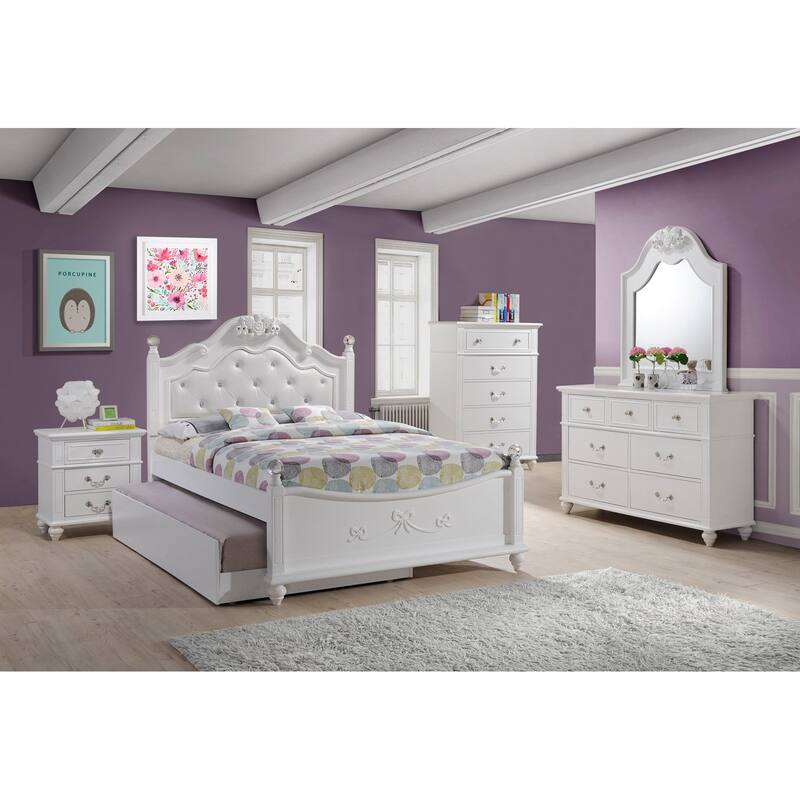 Elegant 2-Drawer Nightstand with Curved Base, Full Extension Glides, and Classic Charm