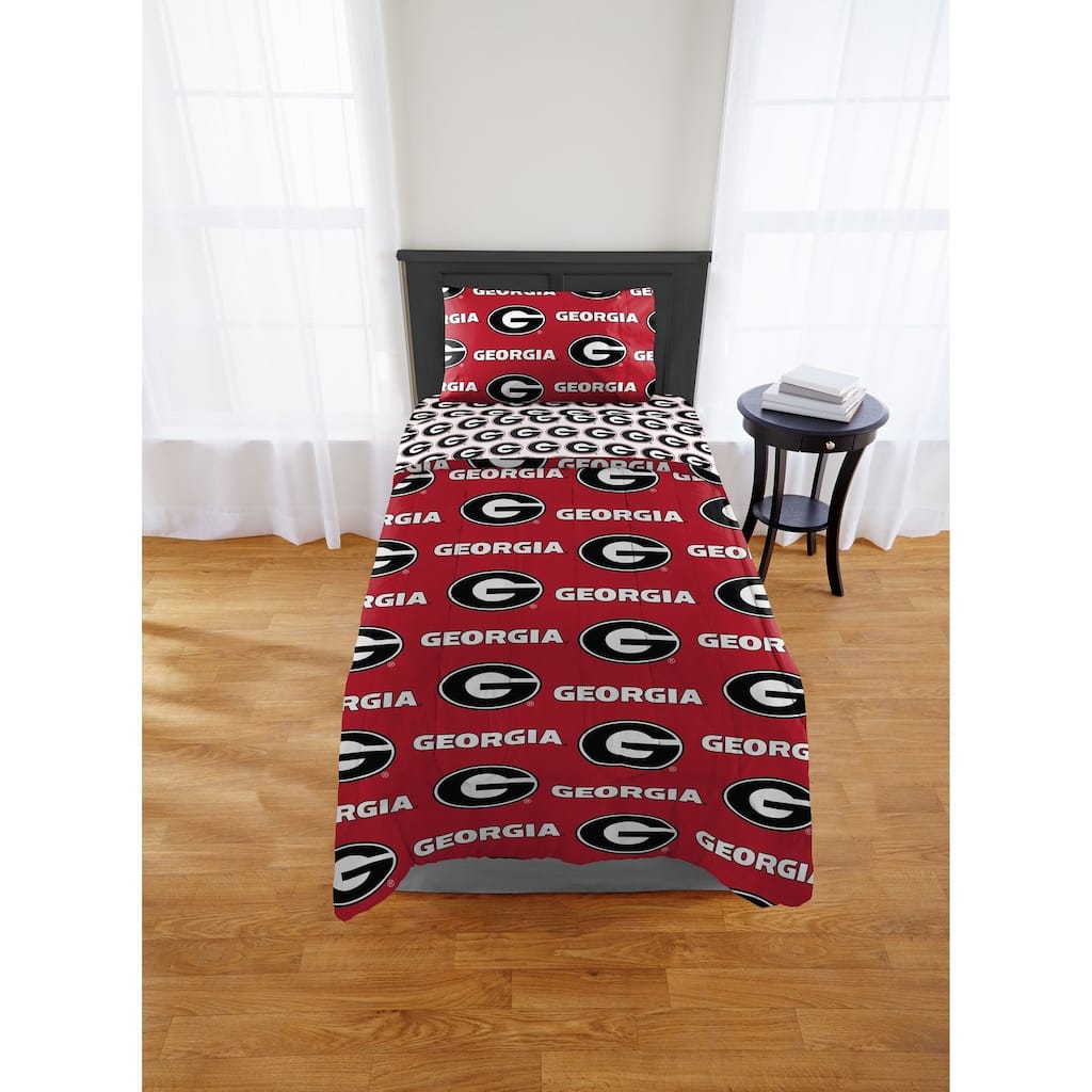 NCAA Georgia Bulldogs 4-piece Twin XL Bed in a Bag Set
