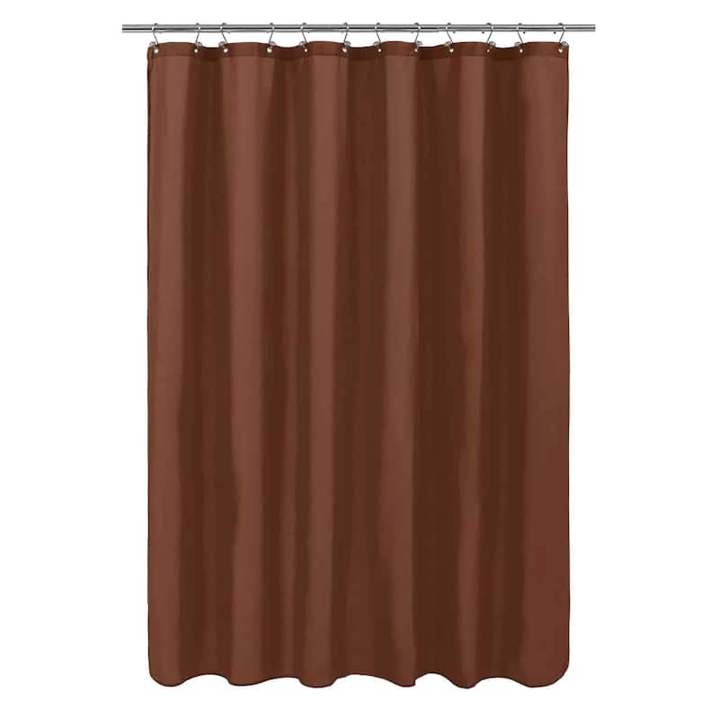 Extra Long Waterproof Shower Curtain Liner 71x79 Inches - Brown - 71Wx79H Inch /180cmx200cm