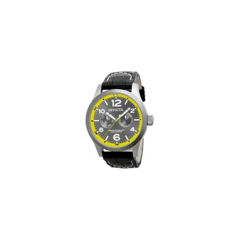 Invicta Men's 14141 I-Force Quartz 3 Hand Charcoal Dial Watch - Grey
